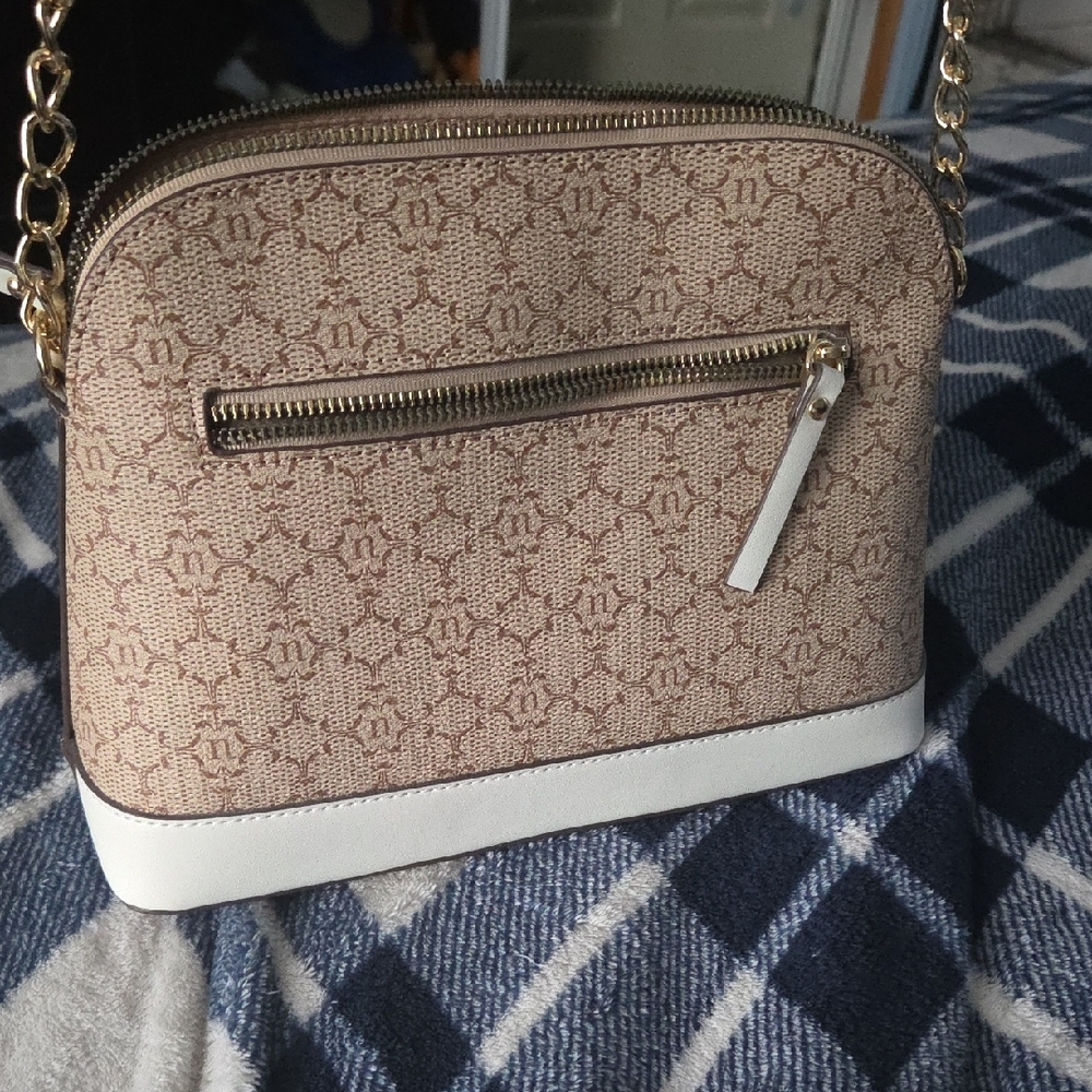 Nanette Lepore Tan and White Crossbody Bag - Picture 2 of 4